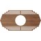 Ekena Millwork Chrysler Wood Fretwork Pierced Ceiling Medallion, Walnut, 20"W x 10"H x 5 1/4"ID x 3/8"T CMWP20X10X0375CSWA - alternate 3